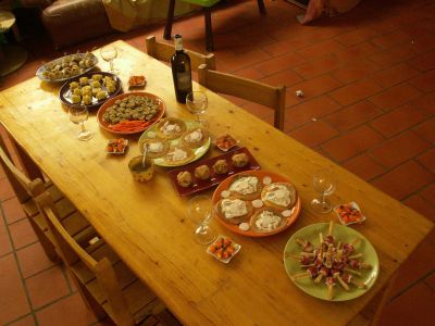 un buffet réalisé lors d'un atelier cuisine